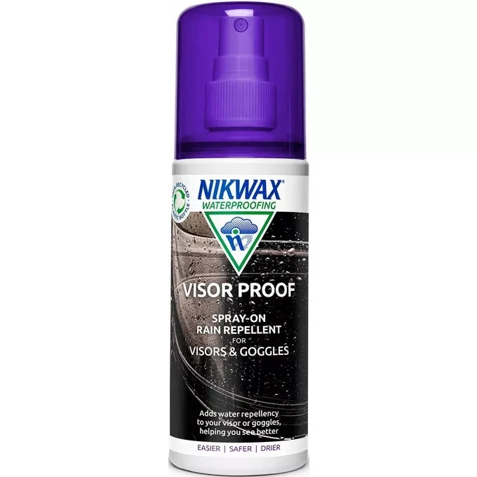 Nikwax Visor Proof Spray On Motorcycle Motorbike Visor Rain Repellent 125ml