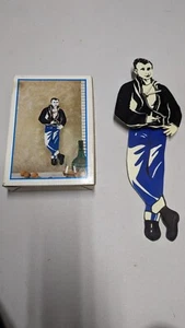 Vintage James Dean Pendulum Swinging Legs Black Jacket Blue Pants Wall Clock - Picture 1 of 5