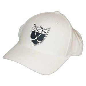 Gorra/sombrero de golf ajustable estructurado blanco OSFA CCM Hockey Senior/Adulto - Imagen 1 de 3