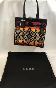 Borsa tote nuova con etichette L.A.M.B di Gwen Stefani Cheyenne Navajo/Azteca sud-ovest e sacchetto antipolvere - Foto 1 di 13
