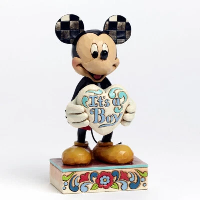 NEW WALT DISNEY TRADITIONS JIM SHORE MICKEY MOUSE IT'S A BOY FIGURE 4043663 BXD - Image 1 of 2