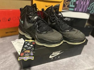 Size 11 - Nike LeBron 19 Black Green Glow - Picture 1 of 5