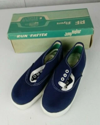 NOS Vintage B.F. Goodrich P. F. Flyers Child's  Navy Blue Shoes Size 10 1/2M - Image 1 of 4