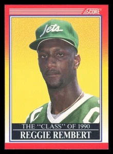 1990 Score Reggie Rembert Class of 1990 RC Football Card #610 New York Jets WR - Picture 1 of 2
