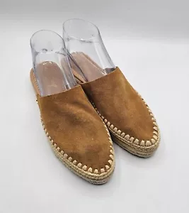 Sam Edelman Womens Austin Mules Size 8 Brown Suede Espadrille Platform Flats - Picture 1 of 13