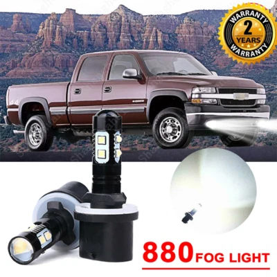 Par de bombillas antiniebla LED 880 890 aptas para Chevrolet Silverado 2500 1500 1999-2002 Foto 1 de 4