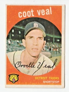 Venezolan Topps 1959 Coot Veal #52 Tigres de Detroit BENCO VENEZUELA - Imagen 1 de 2