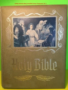 1964 Heirloom Holy Bible Old And New Testaments RED LETTER EDITION Gift  - Picture 1 of 11