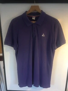 POLO Shirt Le Coq Sportif France Purple Shirt POLO XL Mens Cotton shirts - Foto 1 di 8
