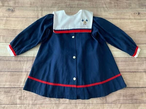 Mädchen Rose Cottage Vintage blau maritim Kleid Größe 6X schön - Bild 1 von 6