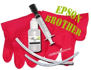 Kit nettoyage têtes d'impression nettoyant imprimante special EPSON / BROTHER - Bild 1 von 5