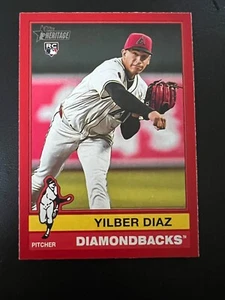 2025 Topps Heritage Yilber Diaz #372 Red Border Rookie Card (RC) Diamondbacks - Picture 1 of 2