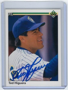 1990 BREWERS Ted Higuera signed card Upper Deck #627 AUTO Autographed Milwaukee - Picture 1 of 1