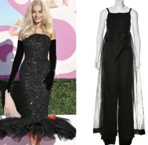 New Chanel 2017 Barbie Black Jumpsuit Dress Pant Jacket 34 36 2 4 6 Belt Top S M - Picture 1 of 24