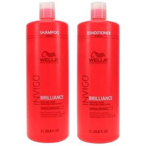 Wella Invigo Brilliance Shampoo & Conditioner Fine / Normal 33.8oz Duo / Set - Picture 1 of 1