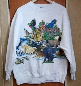 Sudadera Vintage The Endangered Species Of The World 1994 de Habitat ¡Talla XL! - Imagen 1 de 12