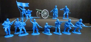 IMEX/Accurate American Civil War Blue 13 pcs 12 Figs 10 Poses 1 Cannon 1/32 54mm - Picture 1 of 9