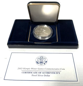 US 2002 Olympic Winter Games Commemorative Silver Coin Missing Outer Sleeve - Picture 1 of 3