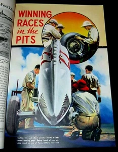 INDIANAPOLIS 500 1940 PIT CREW COLORE PITTORICO VINCENTE GARE INDY AI BOX - Foto 1 di 3