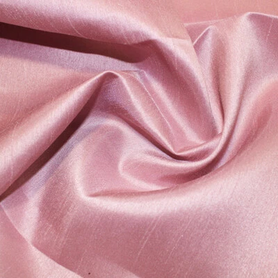 Shantung Satin Fabric - ROSE - Pink Bridal Prom Dress Costume Fabric Material - Image 1 of 2