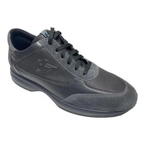 SCARPE SNEAKERS UOMO BYBLOS INTERACTIVE PETER 677054 PELLE GRIGIO ORIGINALE AI - Picture 1 of 6