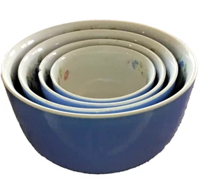Utensili da cucina vintage Hall qualità superiore cadetto blu gloria del mattino ciotole nido - Foto 1 di 10