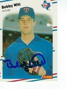 BOBBY WITT SIGNED 1988 FLEER #483 - TEXAS RANGERS - Picture 1 of 1