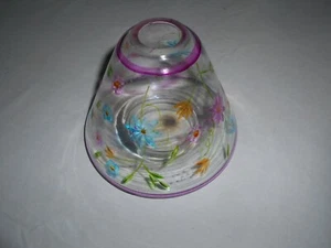 Yankee Candle Glass Coperchio Paralume Floreale Colorato Da Collezione - Foto 1 di 4