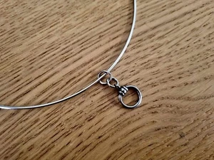 Discreet submissive torque day collar BDSM Stainless Steel O Ring Necklace round - Bild 1 von 7