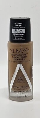 Almay Skin Perfecting Comfort Matte Foundation - 230 -Warm Caramel All Day Wear - Image 1 of 2
