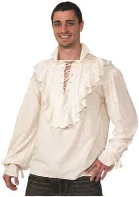 Camisa Pirata Con Volantes Renacimiento Vestido Elegante Halloween Adulto Disfraz Accesorio Foto 1 de 2