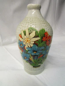 Philippines Hand Made Decorative Small Crock Bottle ~ Floral Transfer Pattern - Picture 1 of 8