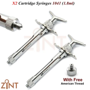 Juego Dental de 2 Cartuchos Jeringa Autoaspirante 1.8ml Anestesia Alemana Nuevo CE - Imagen 1 de 4