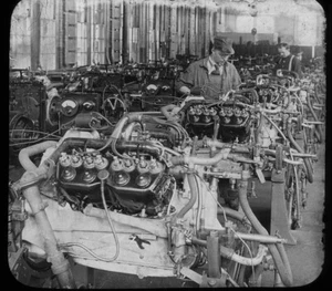 c1900 Engine Test Automobile Manufacture Detroit Magic Lantern Glass Slide - Picture 1 of 3