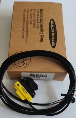 One Banner QS18VP6D Photoelectric Sensor New Expedited Shipping - Image 1 of 4