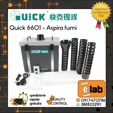 QUICK 6601 ASPIRATORE ASPIRA FUMI 250W SUNSHINE SALDATURA DA BANCO RIPARAZIONE
