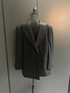Hugo Boss Super 100 Wool Satin Trim Jacket Pant TUXEDO Suit 48 L - Picture 1 of 16