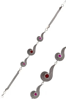 Handmade Filigree Bracelet Jewelry Made of Sterling Silver - Image 1 of 2