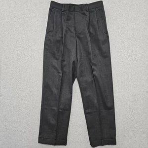 Vintage Eddie Bauer Pants Men's Wool Dress Trouser Gray Pleated Cuff 32x30 - Picture 1 of 13