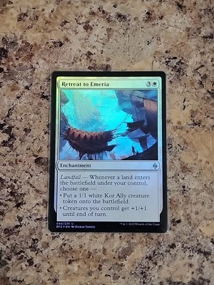 Foil Retreat to Emeria	 Battle for Zendikar  MTG Magic the Gathering NM Unplayed - Image 1 of 3
