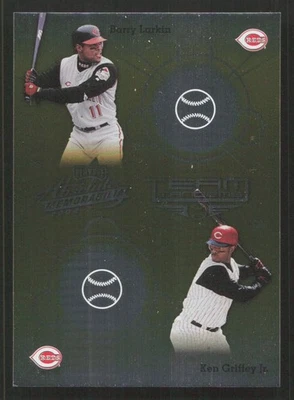 Playoff Absolute Memorabilia 2002 Ken Griffey Jr Barry Larkin Team Tándems Gold Foto 1 de 2