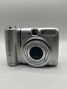 Canon PowerShot A580 8.0 4x zoom ottico fotocamera digitale SOLO PER RICAMBI o riparazioni - Foto 1 di 5