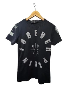 T-shirt uomo Philipp Plein Forever tinta unita strass nera taglia S - Foto 1 di 15