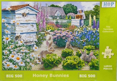 BIG 500 Piece Jigsaw Puzzle House of Puzzles 'HONEY BUNNIES' - Complete - Image 1 of 4