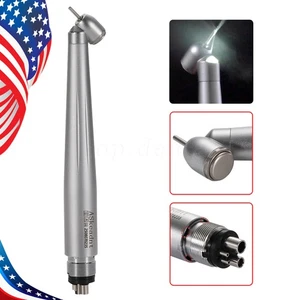 LED Dental Surgical Handpiece 45 Degree High Speed Turbine 4 Hole Rare Exhaust - Picture 1 of 24