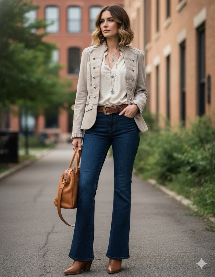 White House Black Market Gray Women's Corduroy Light Jacket Sz. 6 Office Fall - Image 1 of 4