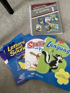 Abeka 1st grade Language, Spelling, Phonics: Workbooks and Teachers Edition - Picture 1 of 2