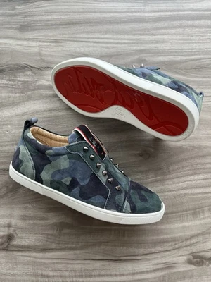 Christian Louboutin F.A.V Figueroa Zapatilla Camuflada Talla 8 Hombre’s/9.5 Mujer’s Foto 1 de 4