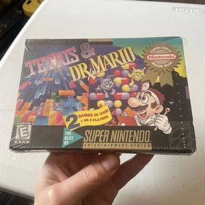 Nintendo SNES Tetris & Dr. Mario Super - New Sealed Read - Picture 1 of 15