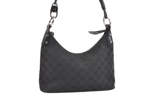 echt GUCCI Schultertasche Handtasche GG Canvas Leder 115002 schwarz 2441N - Bild 1 von 10